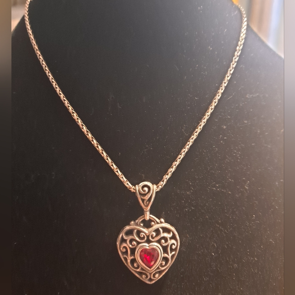 Brighton Love Your Heart Red Crystal Necklace